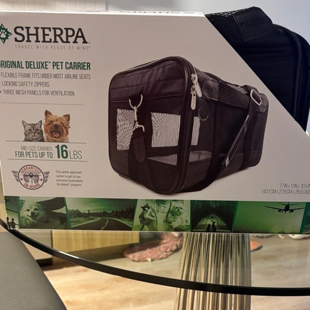 🥳 HOST PICK NIB SHERPA ORIGINAL DELUXE AIRLINE APPROVED PET CARRIER